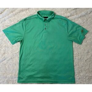 Jack Nicklaus StayDri Mens Golf Polo Shirt Large Green Textured Short Sleeve